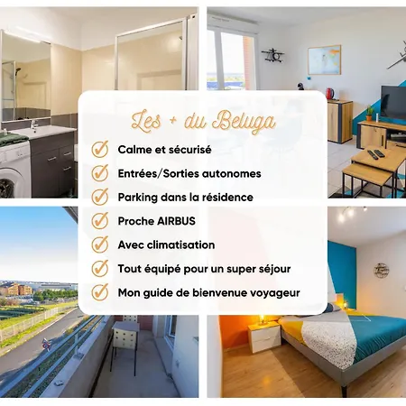 Le Beluga - Escale Confort Proche Airbus Apartmán