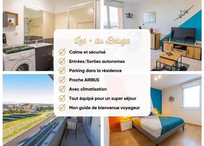 Le Beluga - Escale Confort Proche Airbus Apartamento